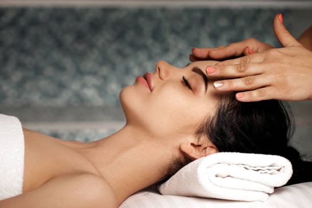 istock anti-aging facial massage. 981882828