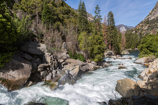 Kings river flowing through Kings Canyon in the Sierra Nevada