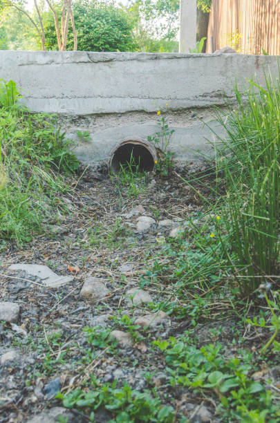 istock in the garden, no water in the ditch, drought 981927178