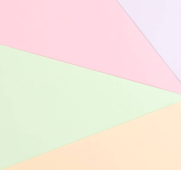 istock Abstract pastel colors pattern papers background. Minimal geometric fashion background. Flat lay, Top view. copy space 981943230