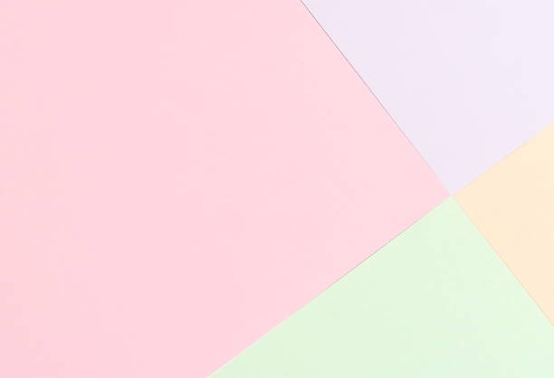istock Abstract pastel colors pattern papers background. Minimal geometric fashion background. Flat lay, Top view. copy space 981943510