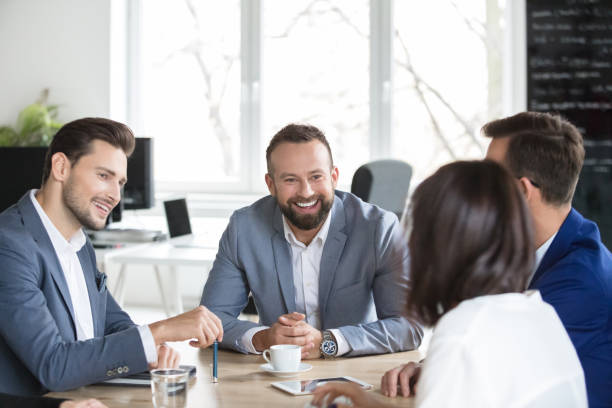 istock Group of business people having a meeting 981944466