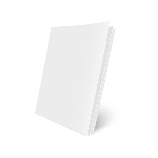 istock Mockup opened magazine, journal, booklet, postcard, flyer, business card or brochure . Vector Illustration. 981944892