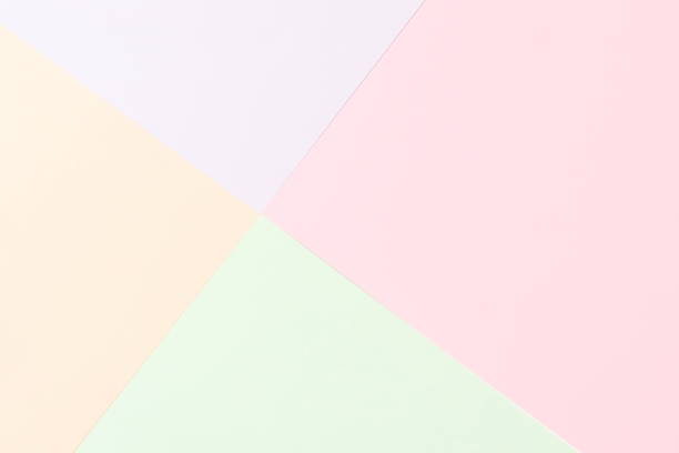 istock Abstract pastel colors pattern papers background. Minimal geometric fashion background. Flat lay, Top view. copy space 981948298