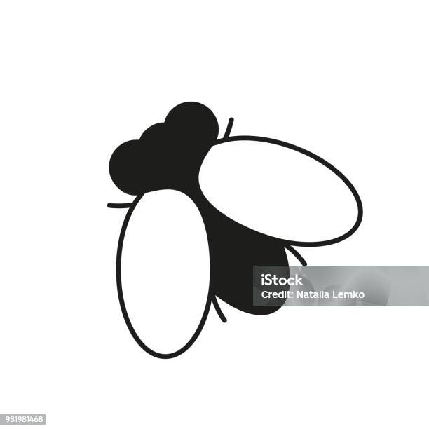 Ilustración de Icono De Insecto Mosca y más Vectores Libres de Derechos de Mosca - Insecto - Mosca - Insecto, Volar, Dibujo