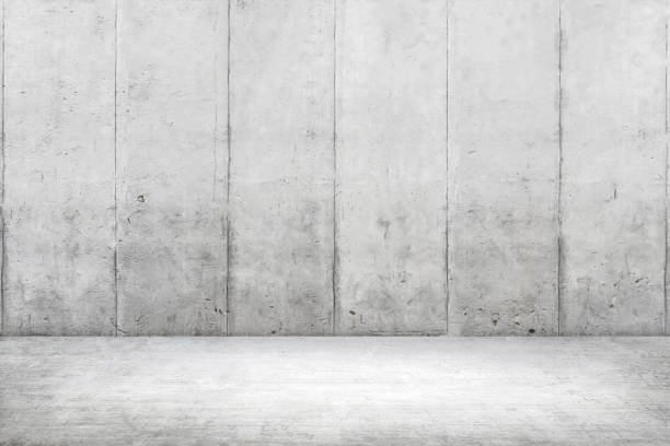 istock Abstract interior of empty room with concrete wall and floor 981988004