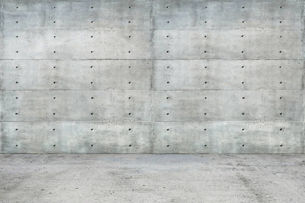 istock Abstract interior of empty room with concrete wall and floor 981991204