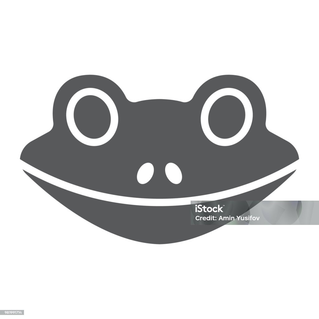 Frog glyph icon, animal and zoo, amphibian sign vector graphics, a solid pattern on a white background, eps 10. Toad stock vector