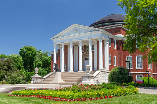LOUISVILLE, KY/USA JUNE 3, 2018: Grawemeyer Hall on the campus of the University of Louisville.
