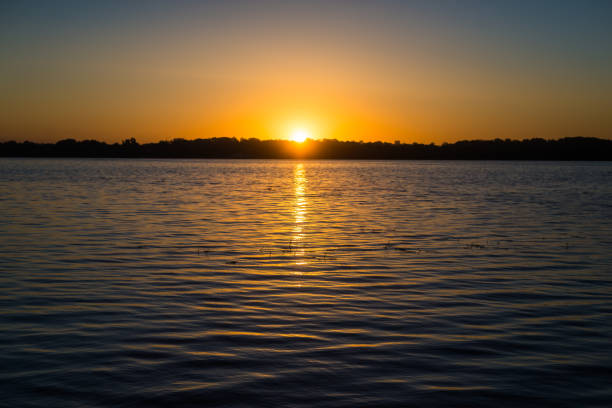 istock Beautiful scenery, the dawn over the river. 982006088