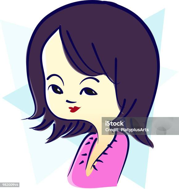 Japanese Girl Stock Illustration - Download Image Now - Adult, Avatar, Beautiful People