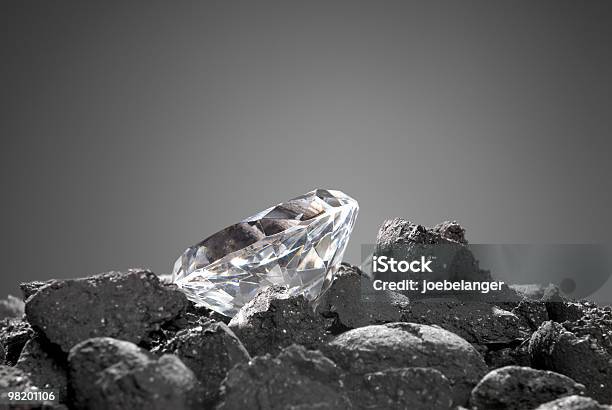 Diamond In The Rough Stock Photo - Download Image Now - Diamond - Gemstone, Rough, Coal