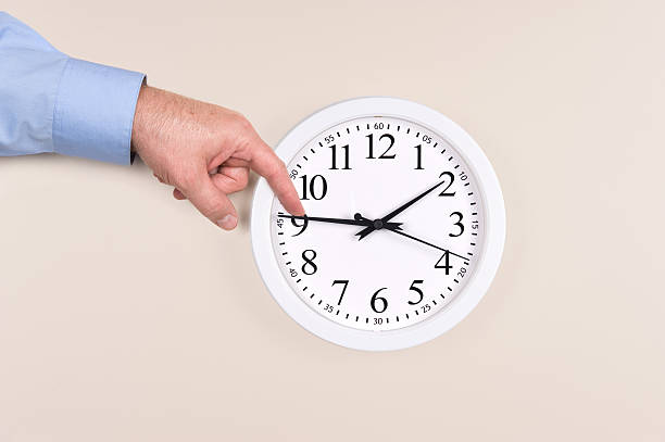 Changing time for daylight savings stock photo