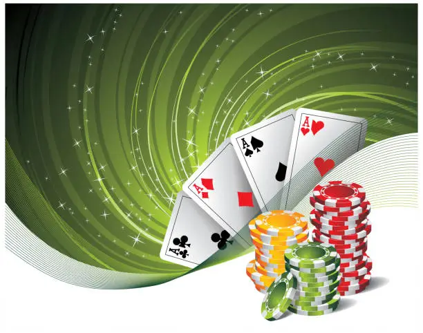Vector illustration of Ilustration on a casino theme.