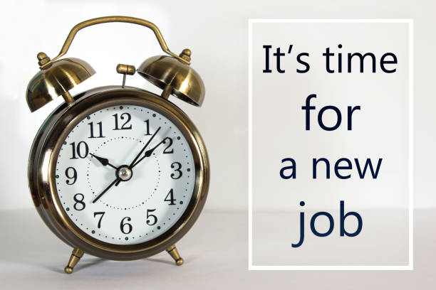istock Text It's time for a new job with clock / business concept 982025656