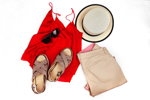 istock Stylish, trendy feminine clothes and accessories. 982042322