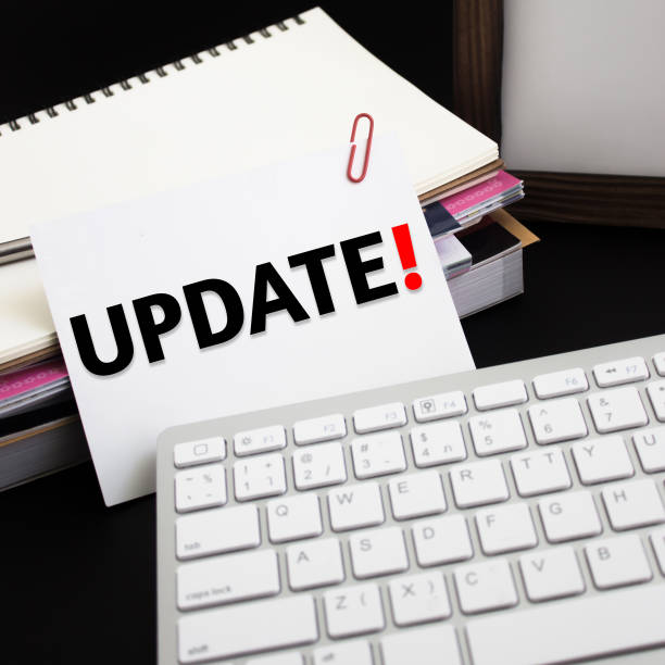 istock Word text Update on white paper card / business concept 982061436