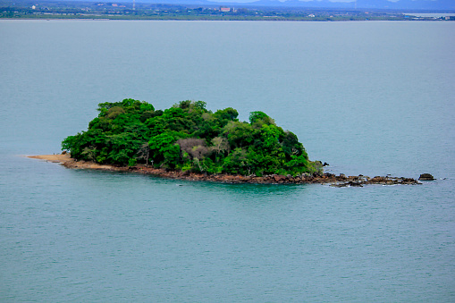 Small island in the middle of the lake