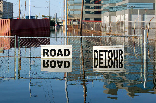 Inundada Street, Nova Orleans, Luisiana - fotografia de stock