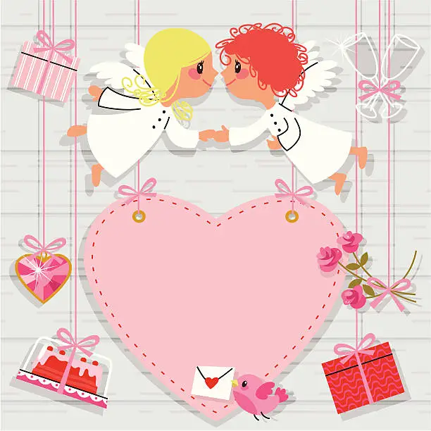 Vector illustration of Valentine Card.