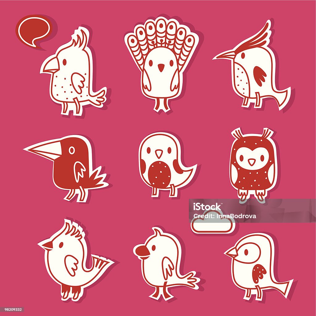 Doodle Birds. Collection of Doodle Birds.  Animal stock vector