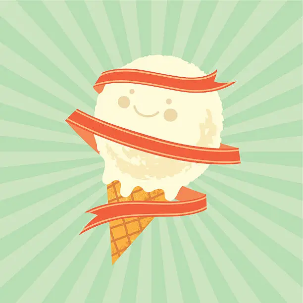 Vector illustration of The Best Ice Cream!
