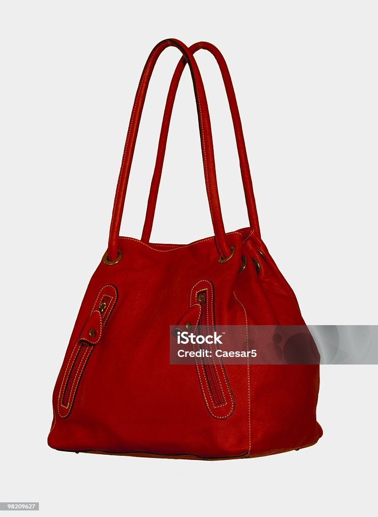 Red Handbag on White  Bag Stock Photo