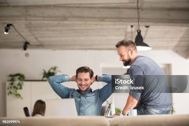 Creative Professionals Working In Office Stock Photo - Download Image Now - Adult, Adults Only, Beard