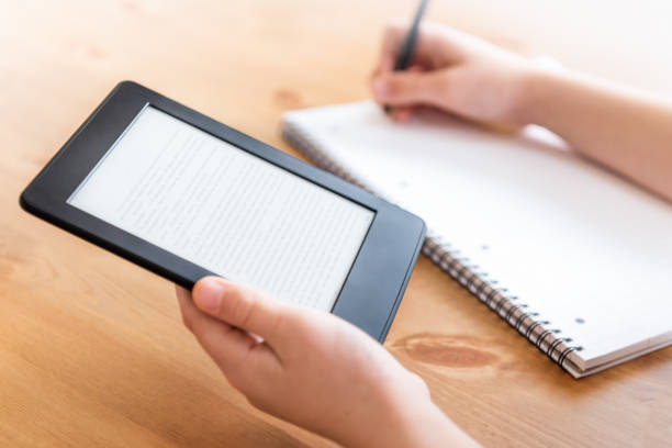 istock Girl is reading ebook on digital tablet device 982108100