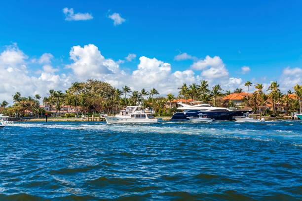 istock Yacht at Coastal Mansion 982126804