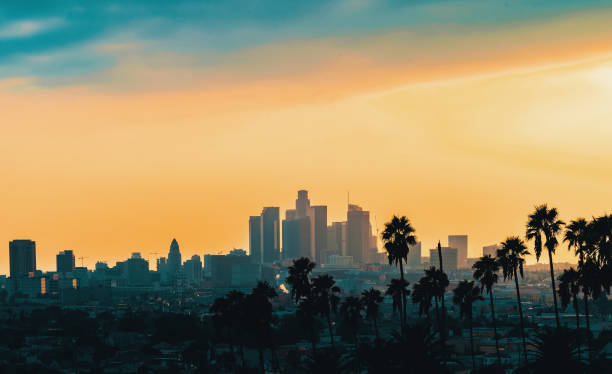 istock Downtown Los Angeles skyline at sunset 982128642