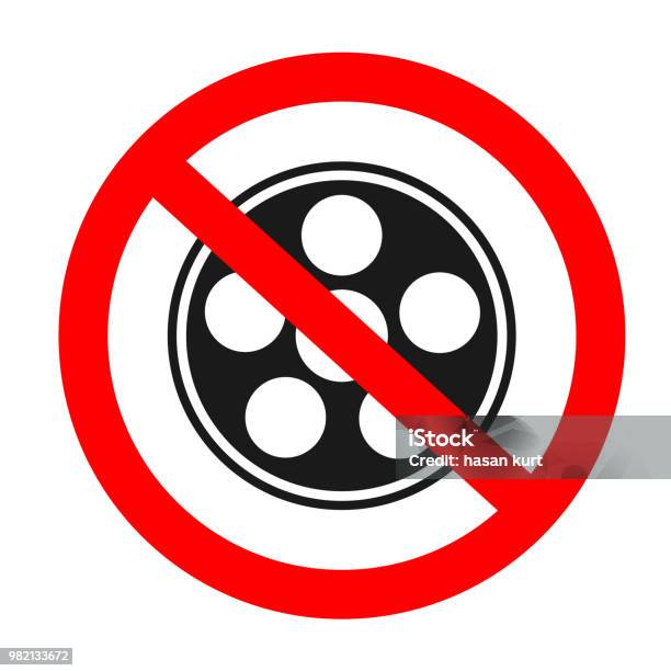 Forbid Films Icon Movie Is Forbidden Vector Sing Stock Illustration - Download Image Now ...