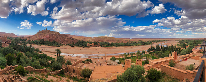 Panoramic Ait Benhaddou - Ancient city in Morocco North Africa