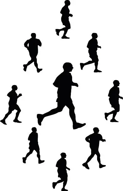 Vector illustration of I like to go running in the morning