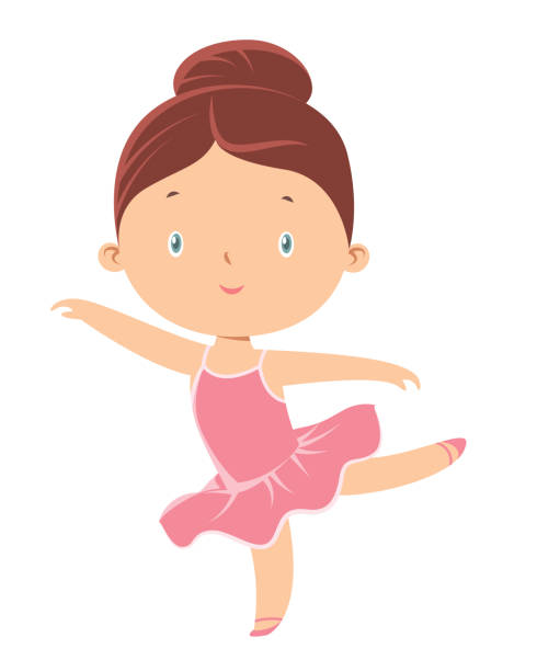 Photo de Petite fille portant un tutu et debout en position de ballet