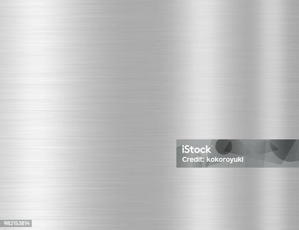 Silber Metall Textur Hintergrund Stockfoto und mehr Bilder von Bürsten - Bürsten, Metall, Aluminium