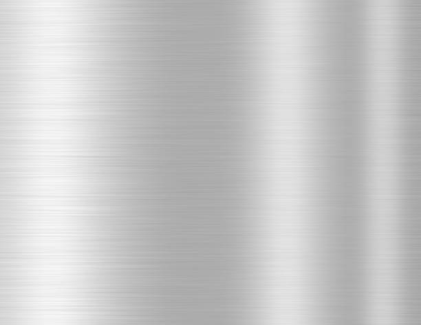 銀の金属のテクスチャ背景 - 金属 ストックフォトと画像