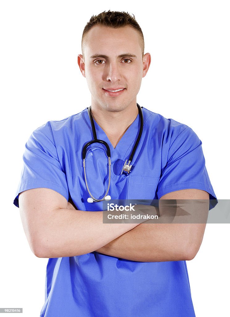 Hombre trabajador de atención médica - Foto de stock de Enfermero libre de derechos