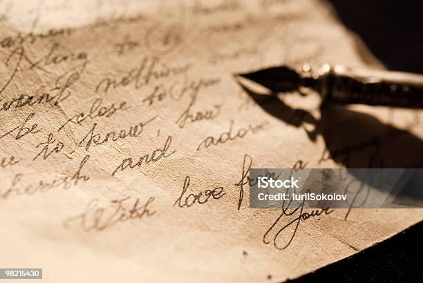 Old Love Letter Stock Photo - Download Image Now - Antique, Calligraphy, Color Image