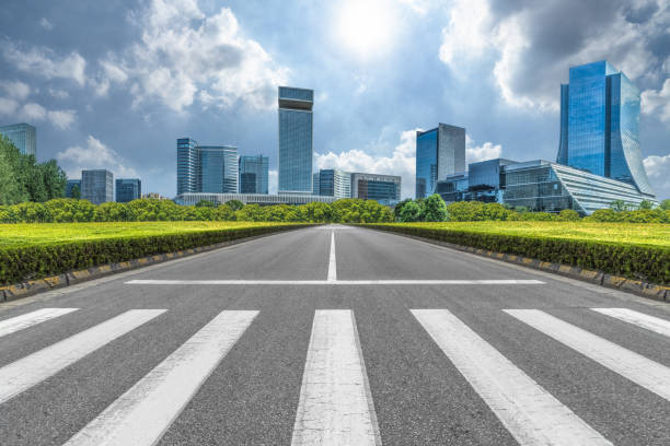 istock City road through modern buildings in beijing 982199228
