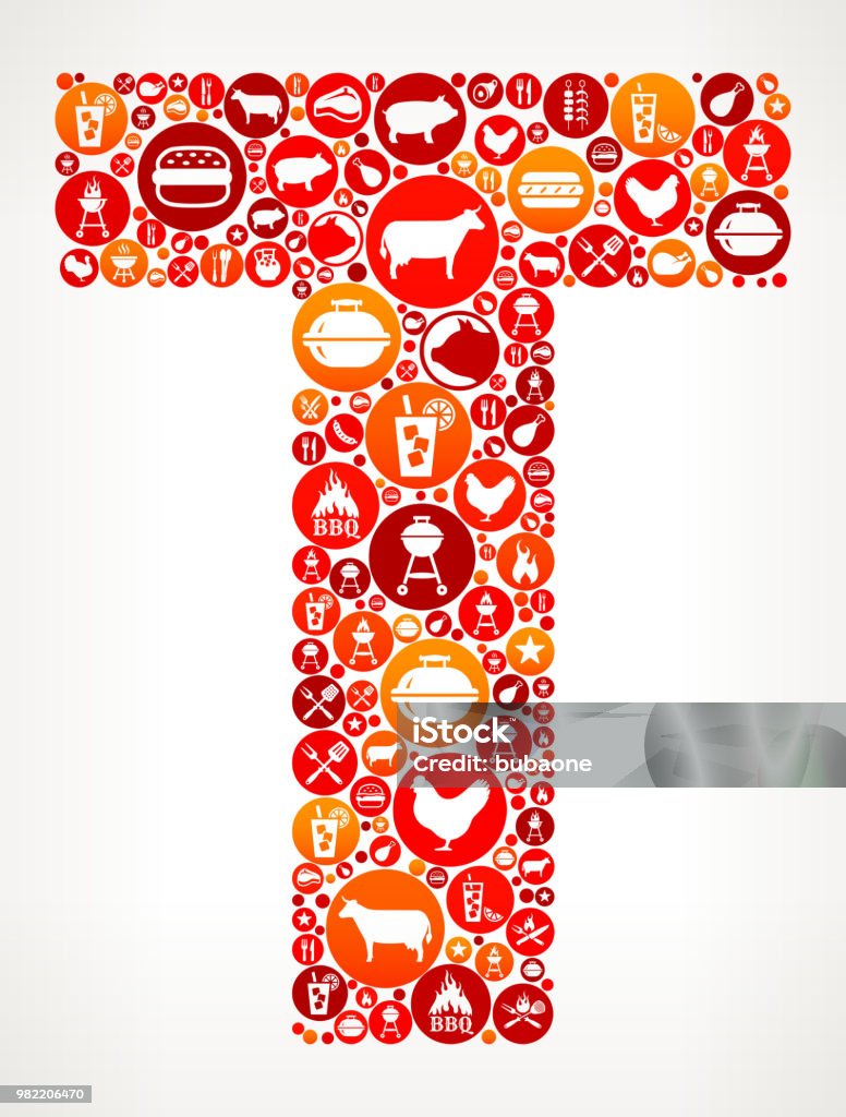 Nền Mẫu Biểu Tượng T Barbecue Party Chữ T Hình minh họa Sẵn có ...