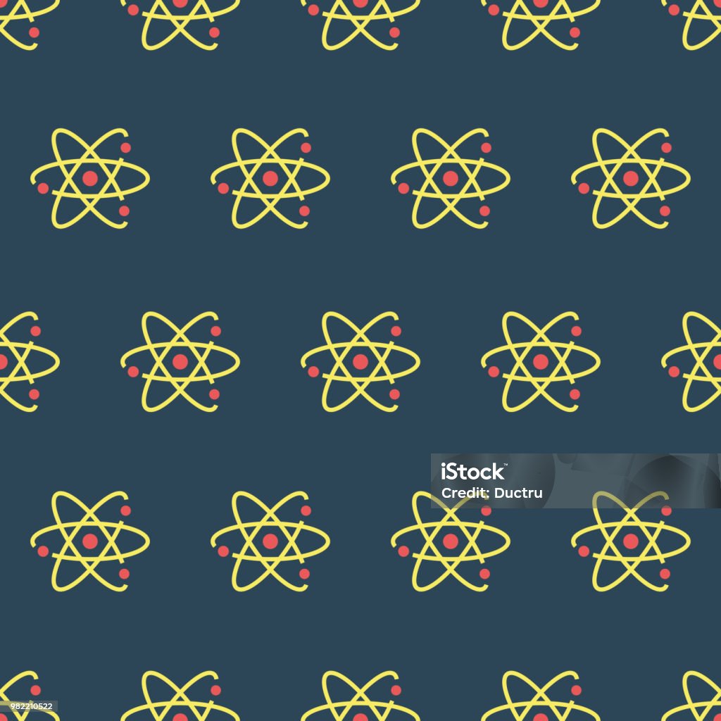 Random Atom Pattern Vector Pattern With Atoms Stock Illustration - Download Image Now ...