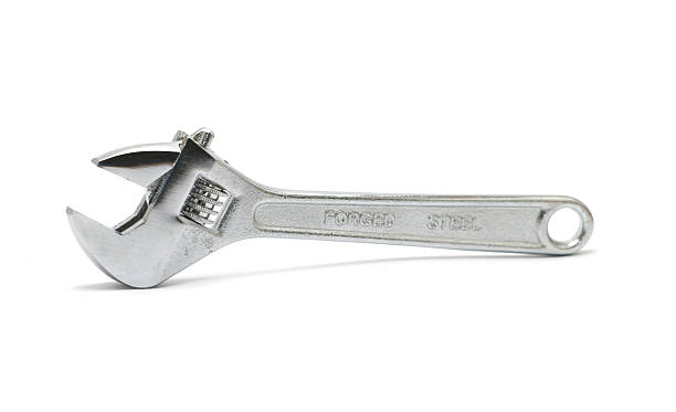 chave de porcas - adjustable wrench wrench isolated spanner - fotografias e filmes do acervo