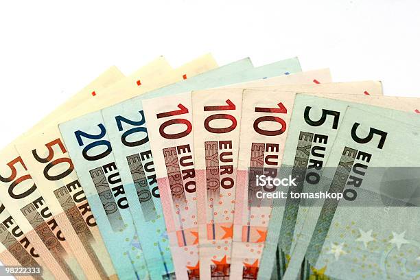 Euro - Fotografie stock e altre immagini di Affari - Affari, Attività bancaria, Banconota