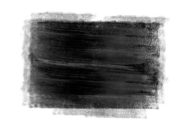 istock Black color patches graphic brush strokes design effect element for background 982223886