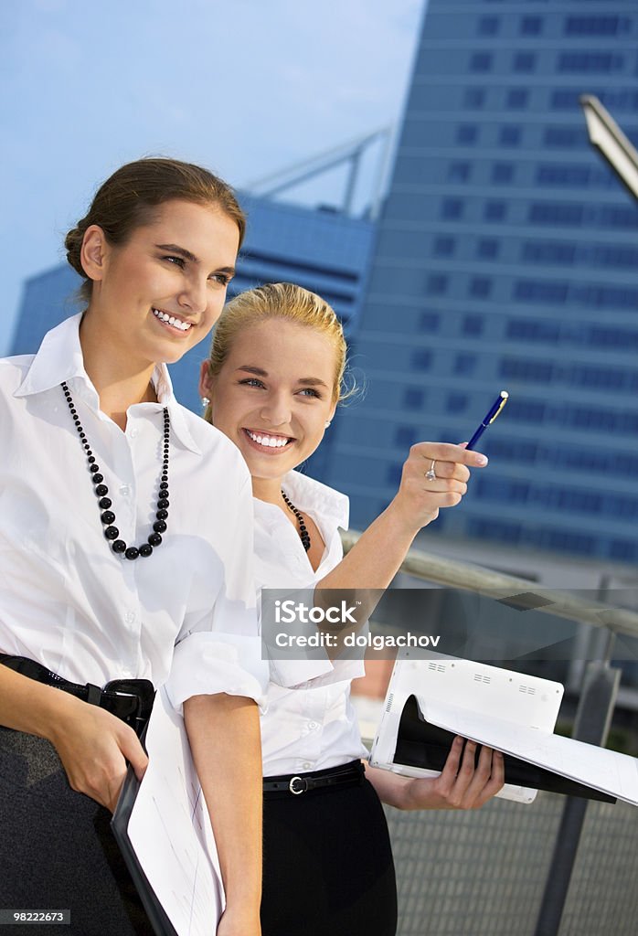 two happy businesswomen  Business Stock Photo