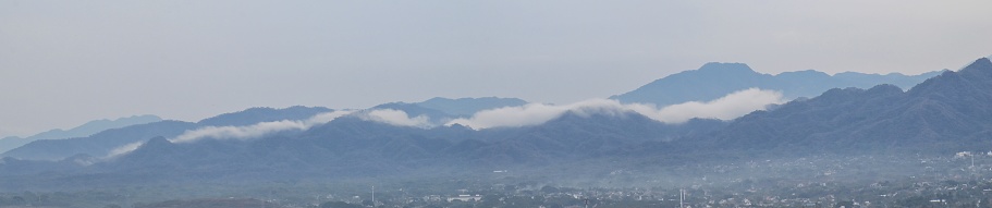 Panoramic landscape views of and around Puerto Vallarta Mexico mountains, city and tropical jungles.