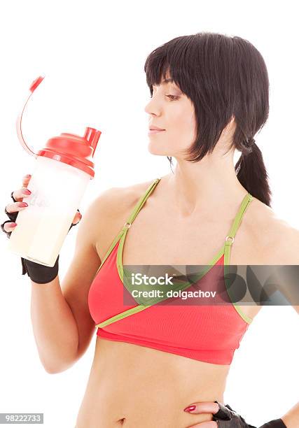 Fitness Instructor With Protein Shake Stock Photo - Download Image Now - Adult, Balance, Beautiful People
