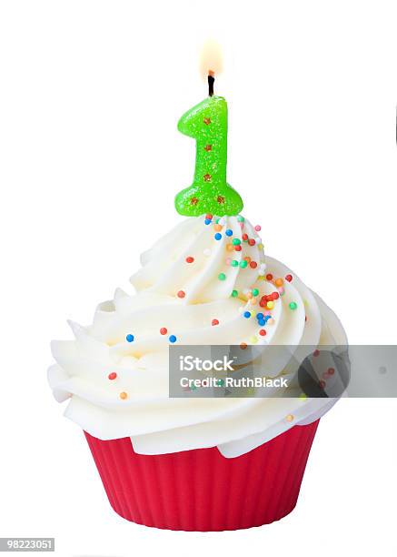 번째 버스데이 컵케잌 돌-생일에 대한 스톡 사진 및 기타 이미지 - 돌-생일, 케이크, 컵케이크