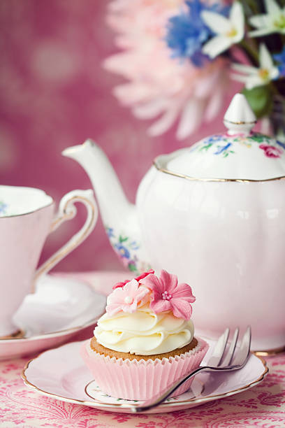 アフタヌーンティー - tea afternoon tea tea party cup ストックフォトと画像